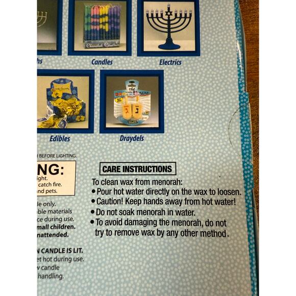 Menorah Set (Includes Solid Aluminum Menorah & 44 Chanukah Candles, NEW - Picture 3 of 7